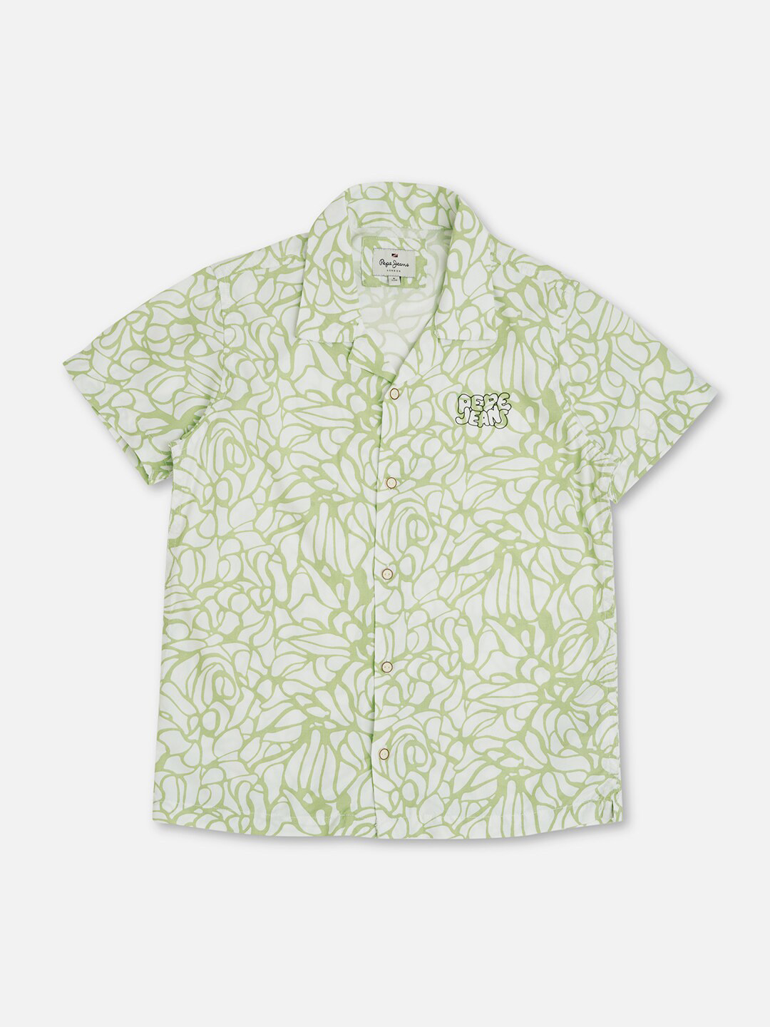 Pepe Jeans Boys Floral Printed Opaque Casual Shirt