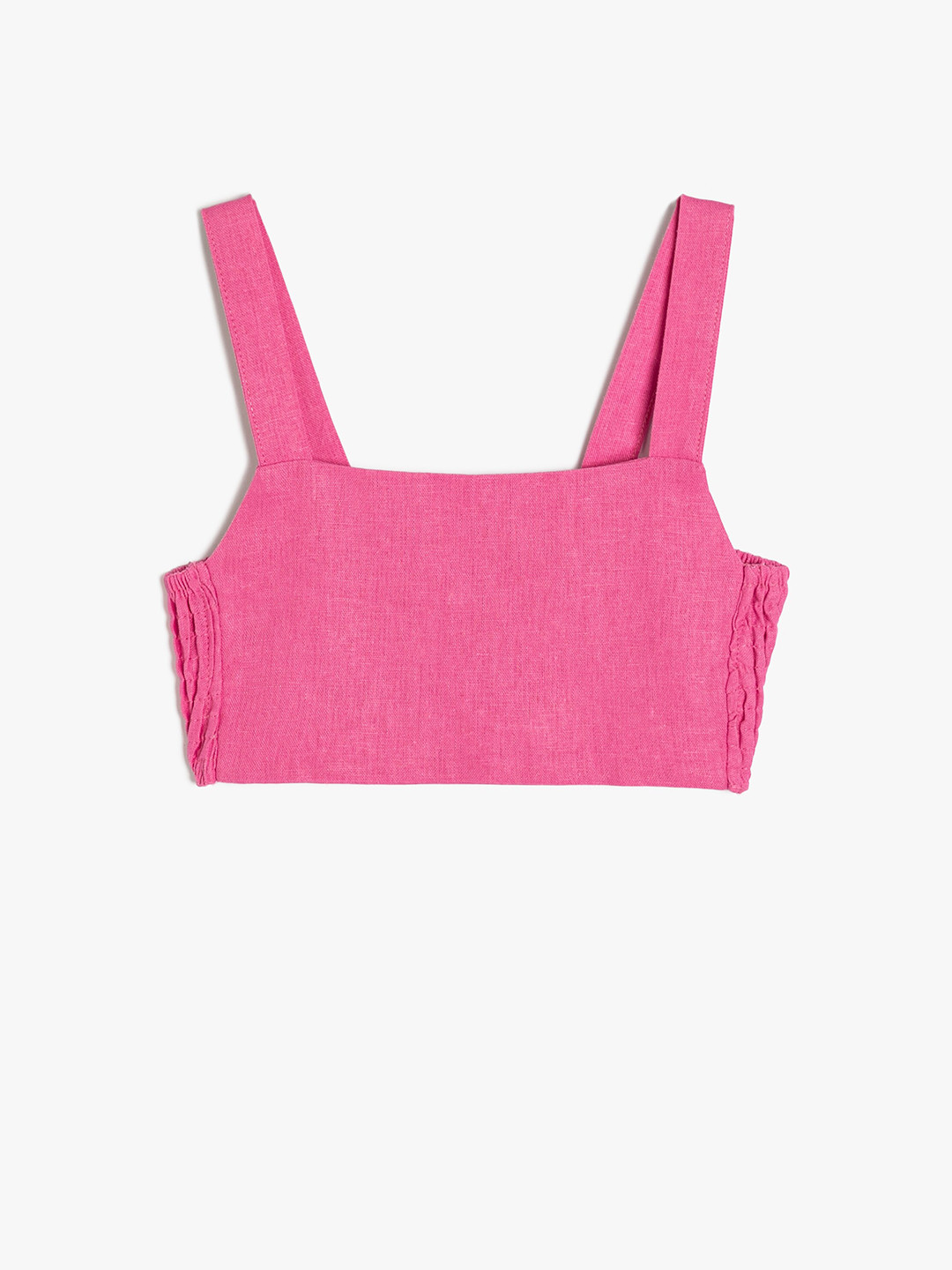 Koton Girls Linen Shoulder Straps Sleeveless Casual Top