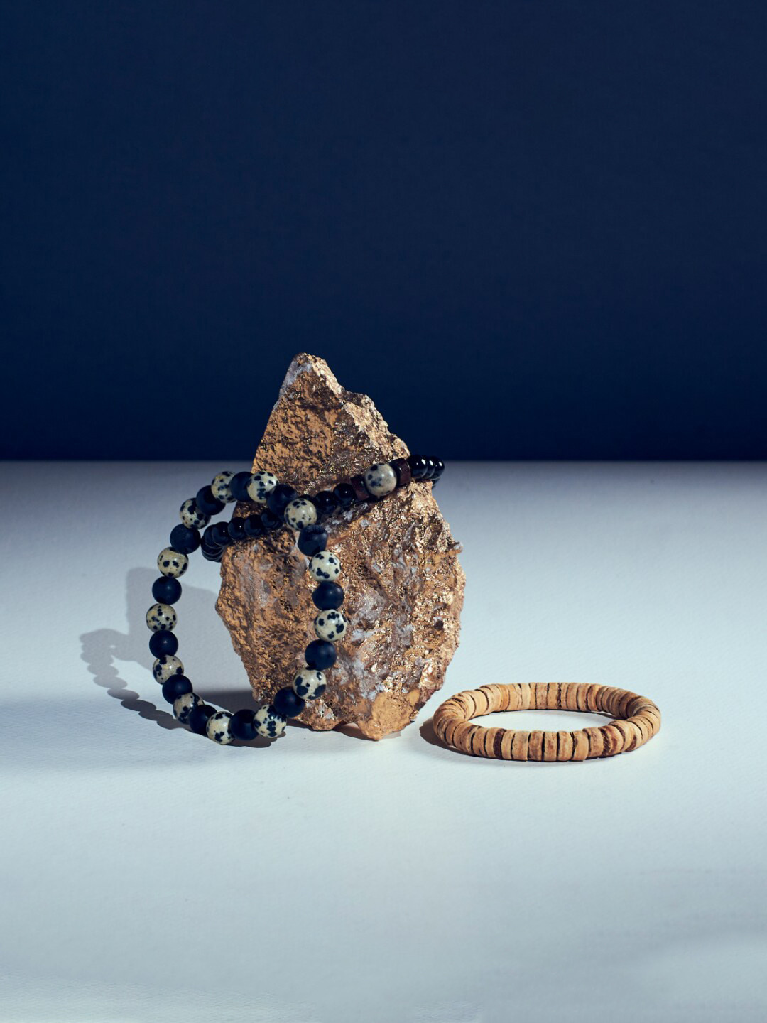 SALTY Men St Of 3 Alpha Adorn Beads Beaded Elasticated Bracelet