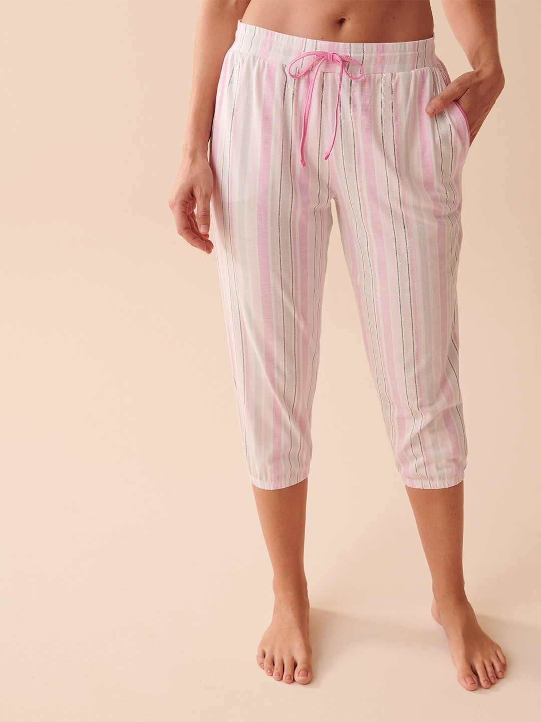 La Vie en Rose Women Striped Capris