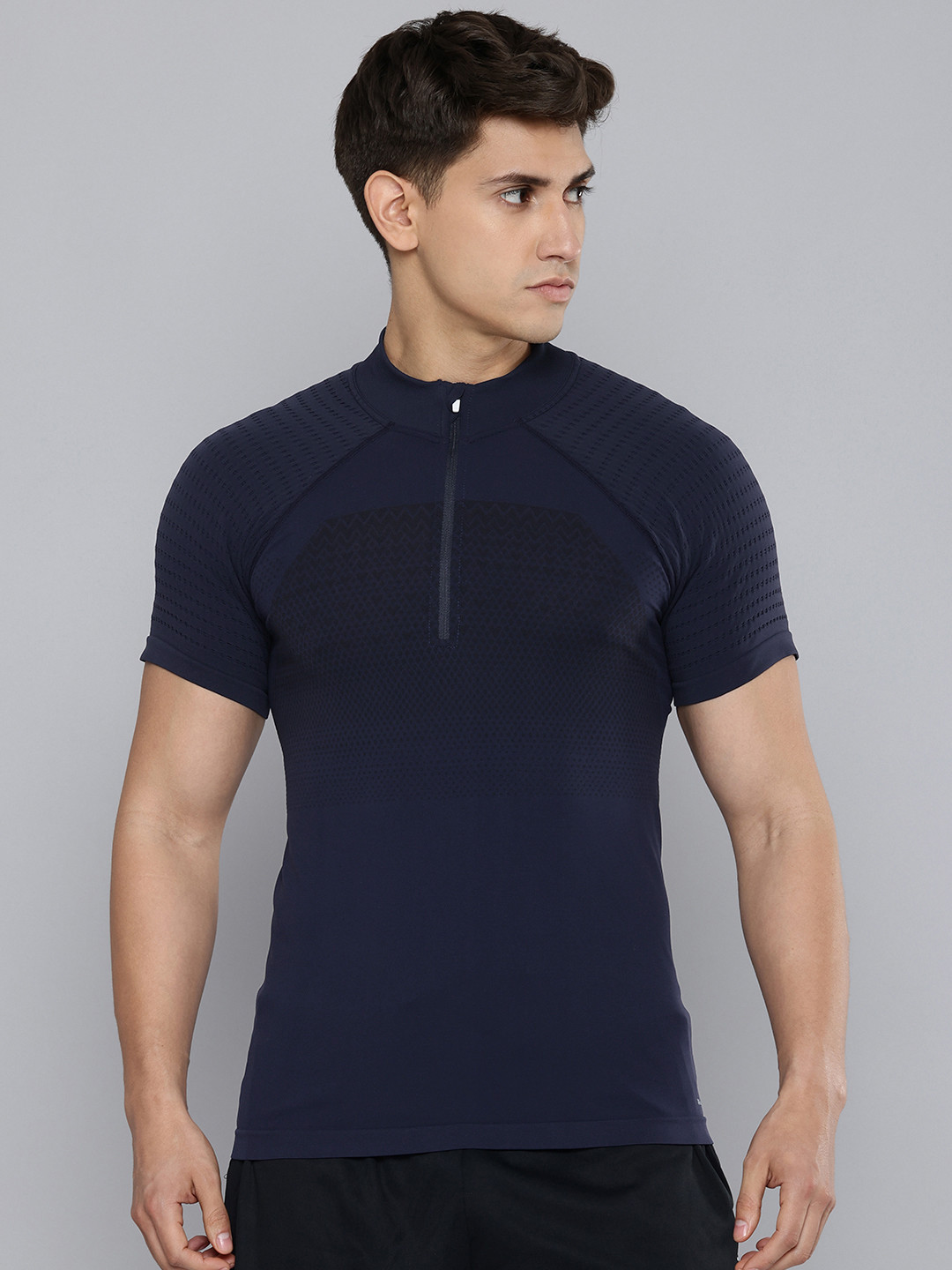 Decathlon QUECHUA - Self Design High Neck Trekking T-Shirt