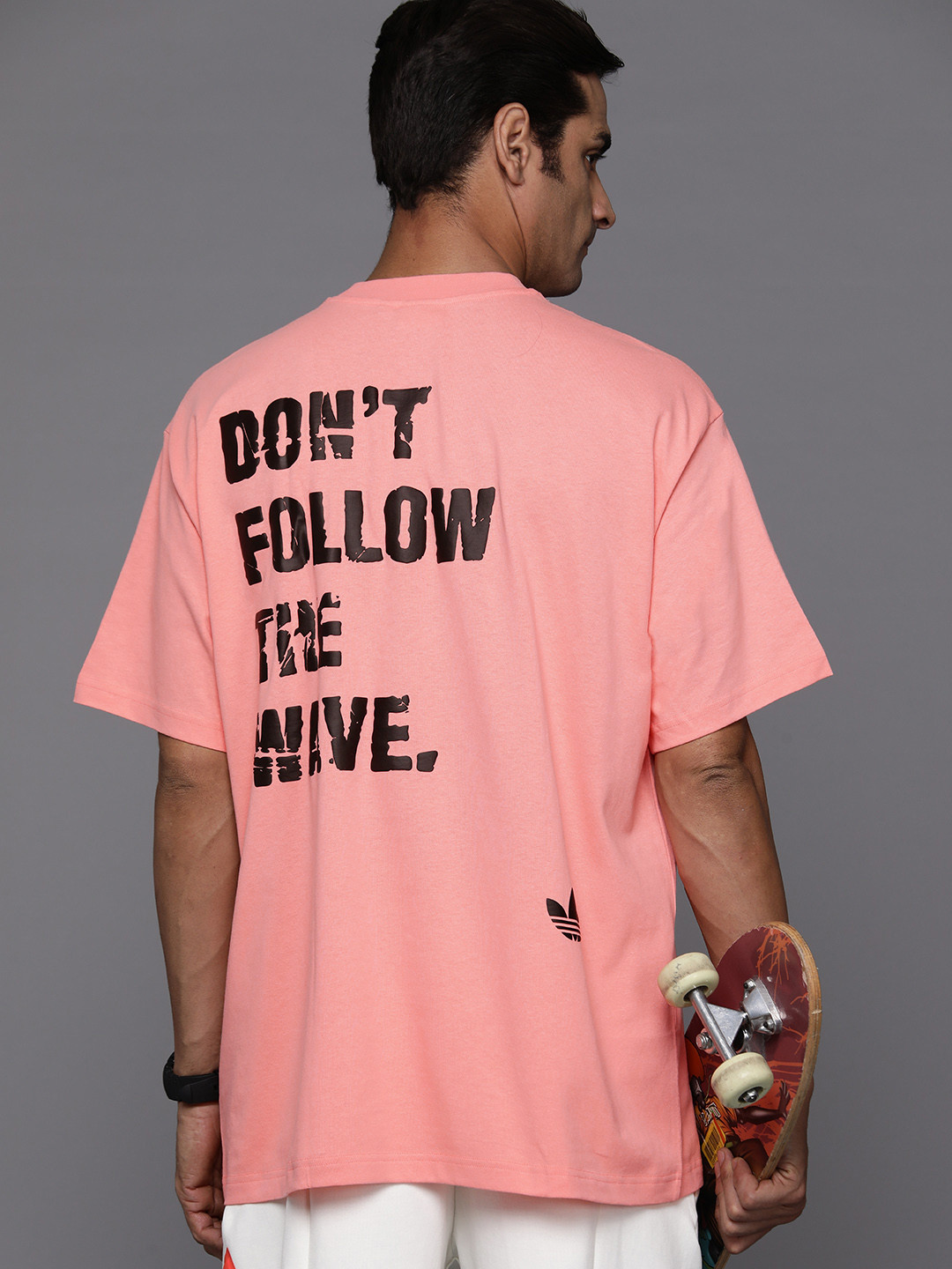 ADIDAS Originals Pure Cotton Printed Drop-Shoulder Sleeves AE Foundation T-shirt