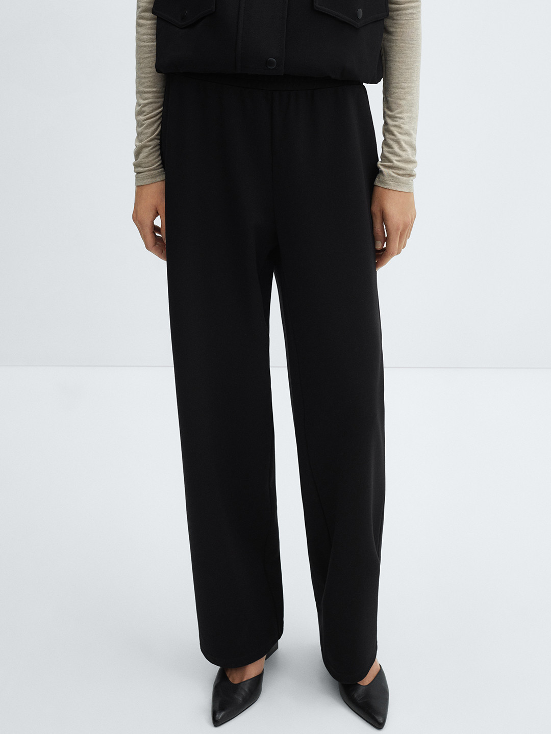 MANGO Straight Fit Trousers