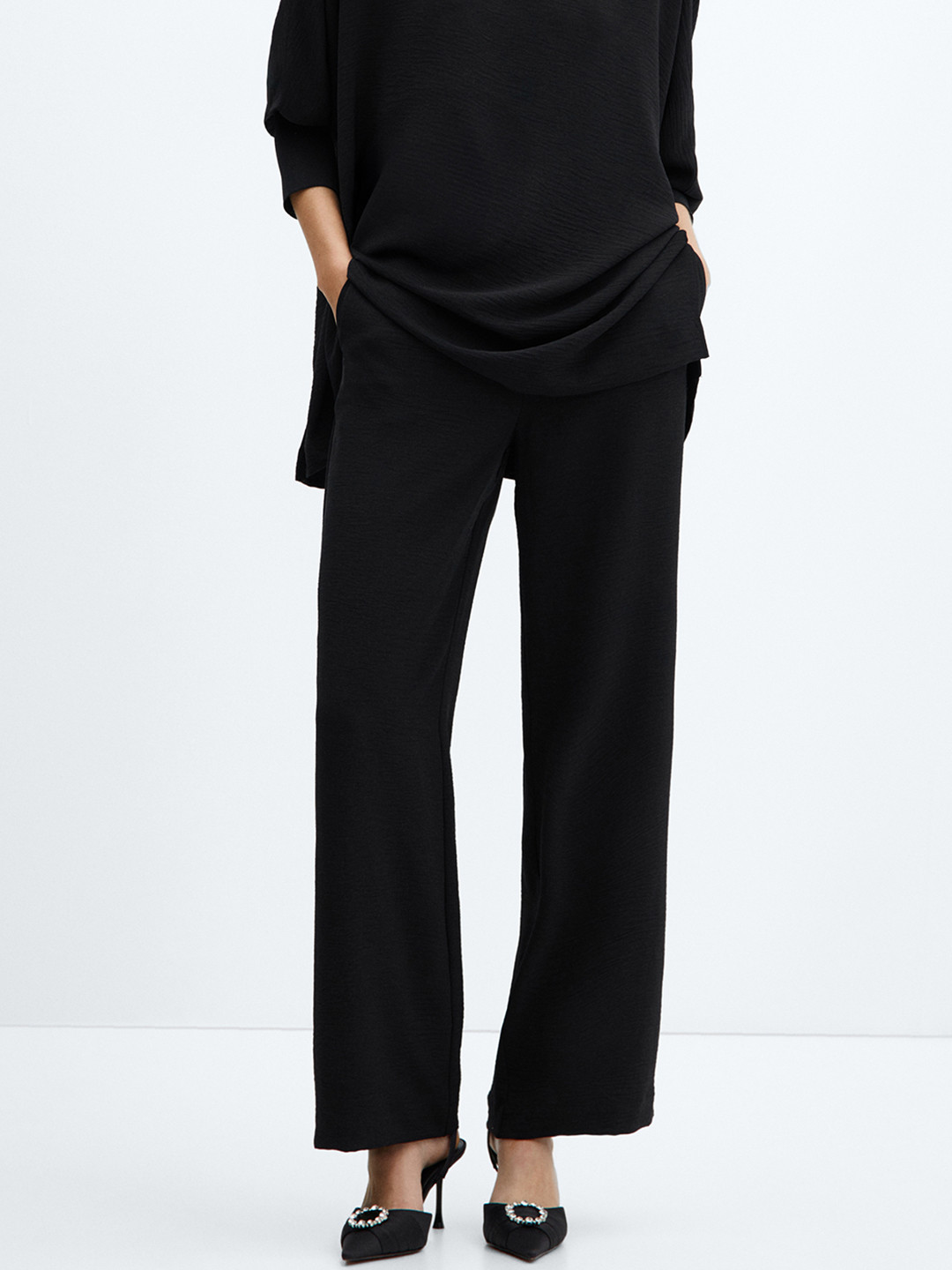 MANGO Mid-Rise Trousers