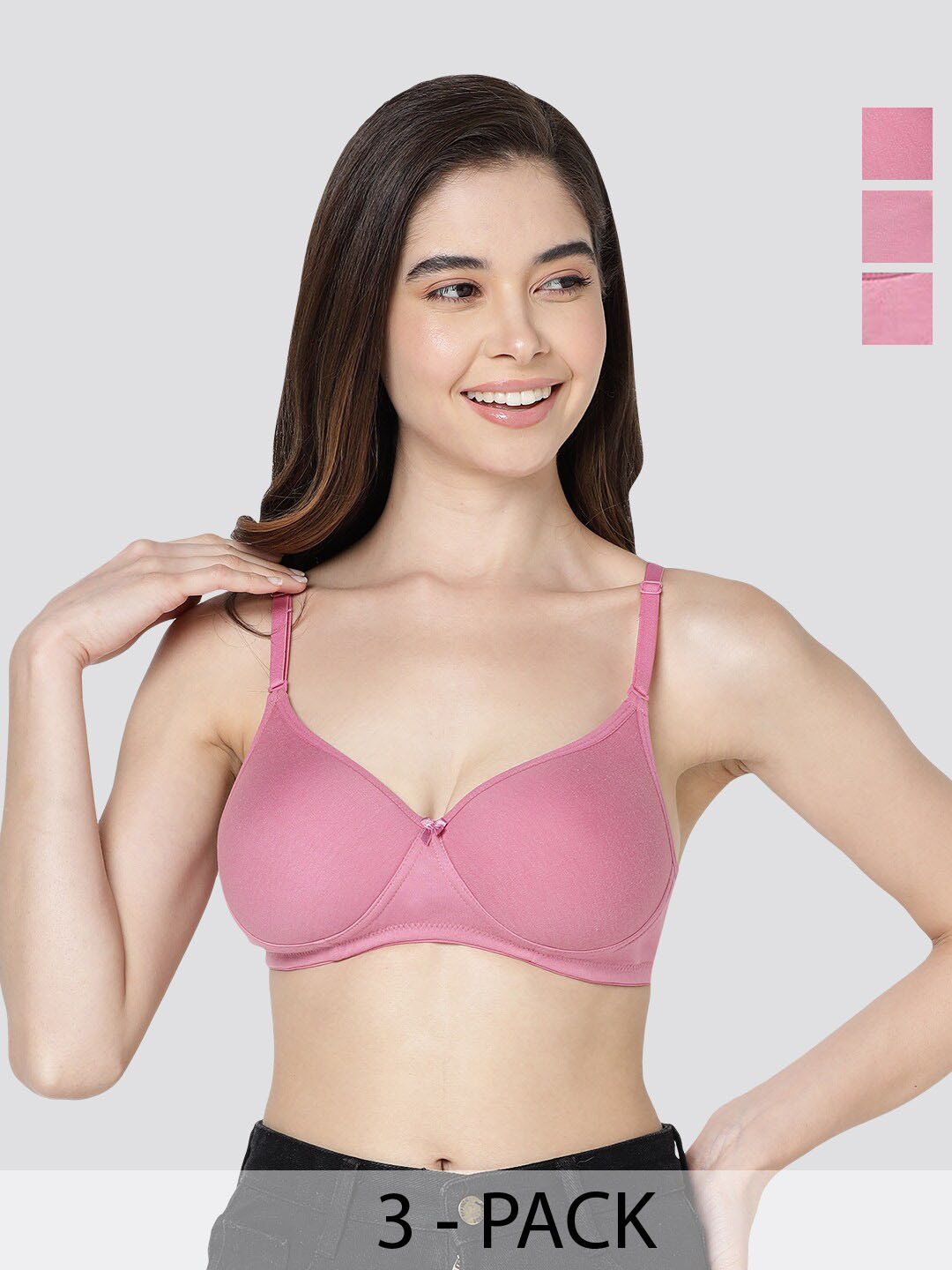Kalyani Emily Pack of 3 Light Padded T-Shirt Bra BLSH-BLSH-BLSH