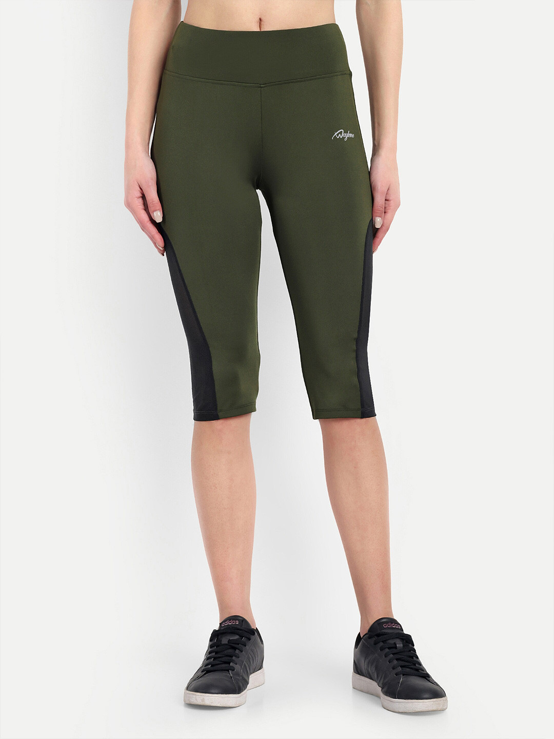 WAYLENE Women Solid Colourblocked Capris