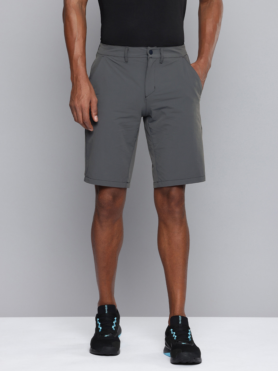 Decathlon Men Grey Quick Dry Shorts