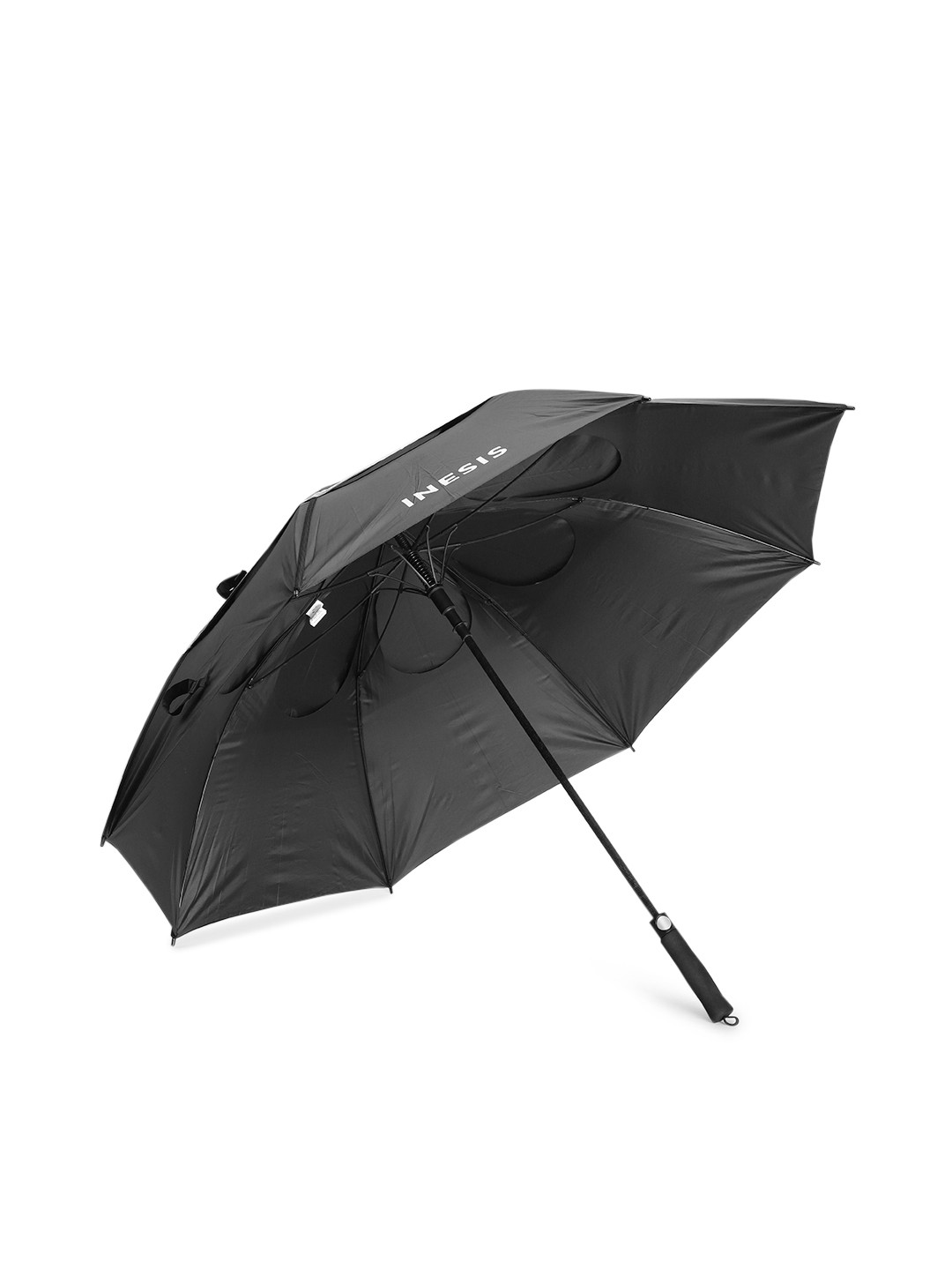 Decathlon INESIS - Waterproof Black Large Size 145Cm Coverage Uv Protection Umbrella
