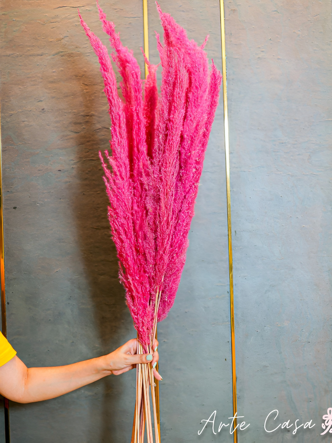 ArteCasa Pink Set of 10 Dried Pampas