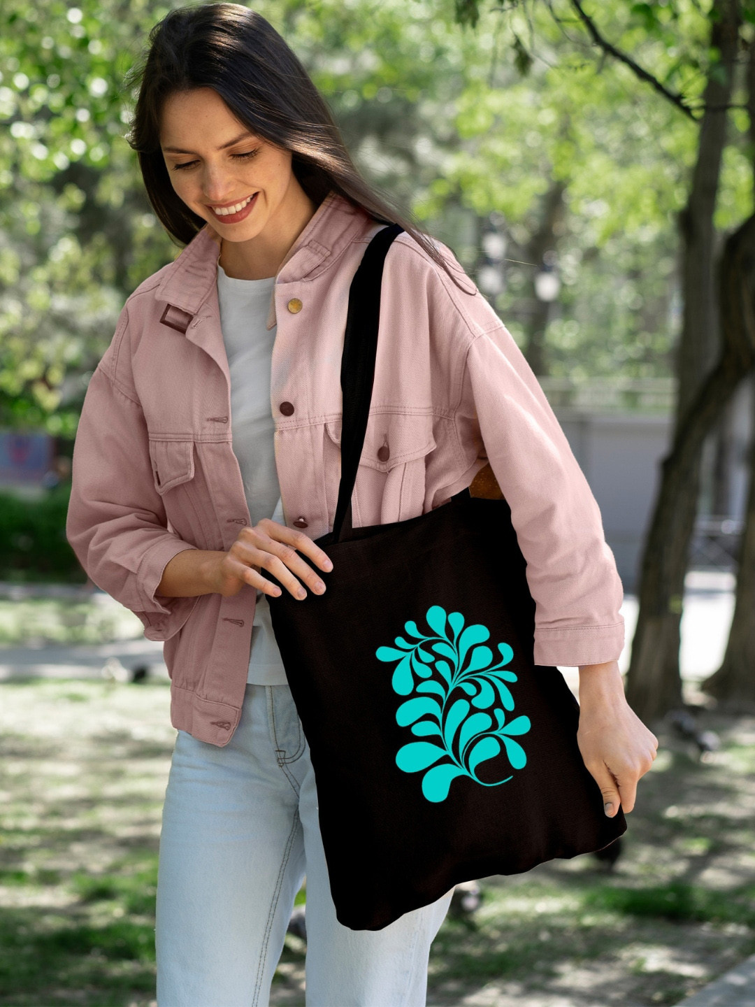 Doodle Graphic Printed Cotton Canvas Eco-Friendly Shopper Tote Bag