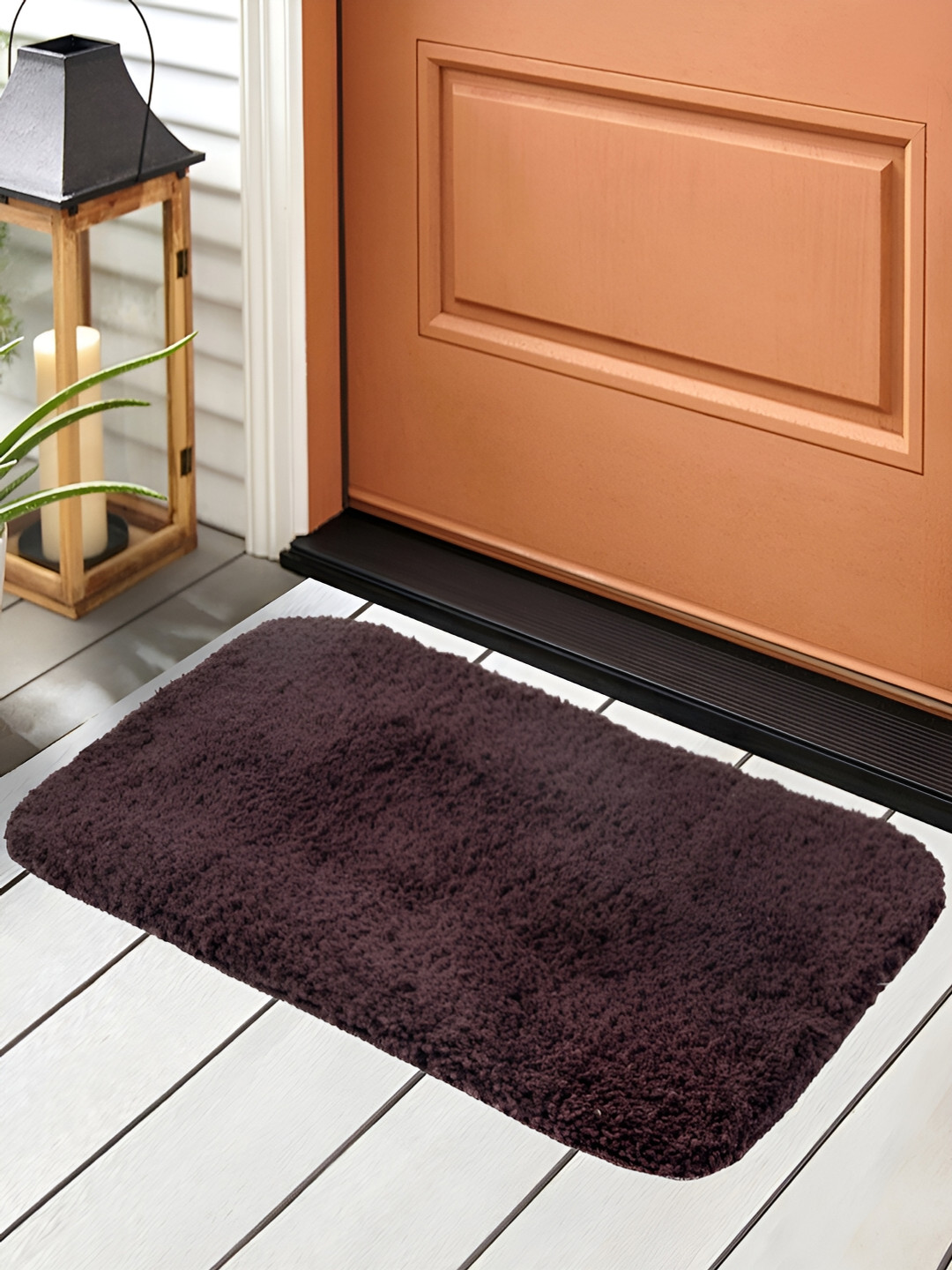 Aura Brown Cotton Heavy Duty Entrance Anti Slip Doormats