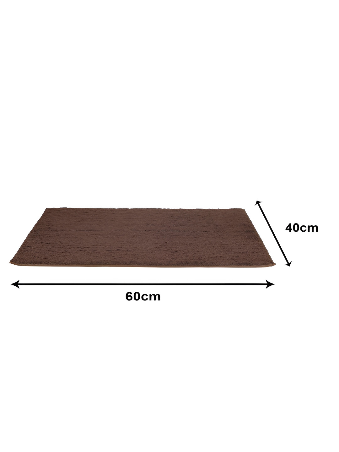 Aura Brown Textured Microfiber Bath Rug