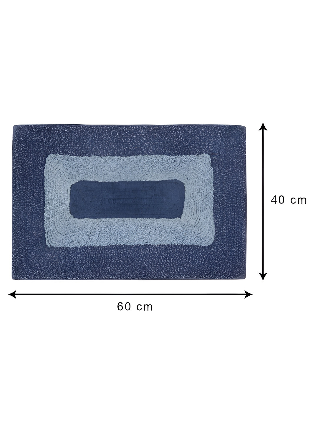 Aura Blue 2-Pcs Anti-Skid Water Absorbent Doormats