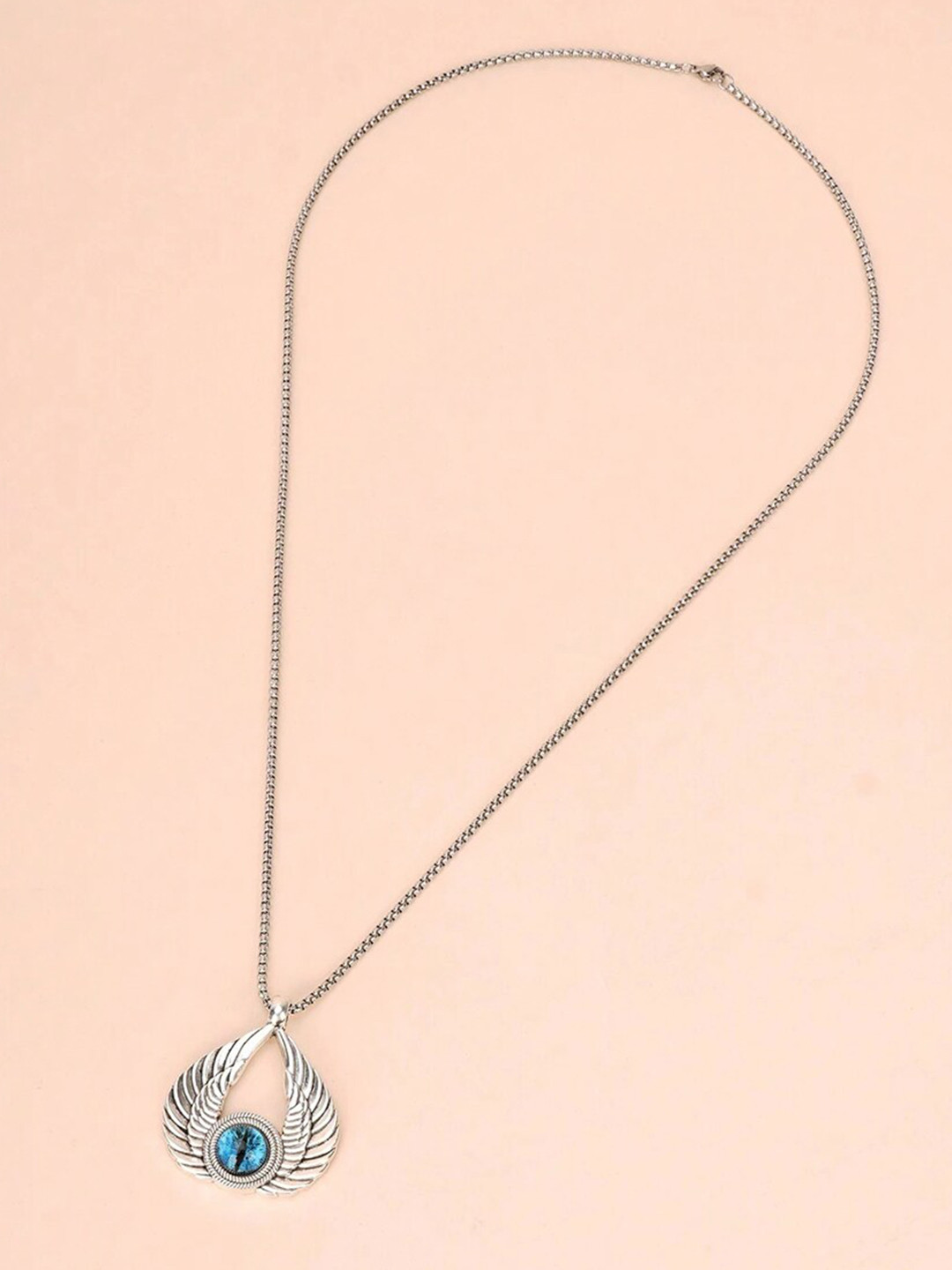 FIMBUL Silver-Plated Devil's Eye-Charm Pendant With Chain