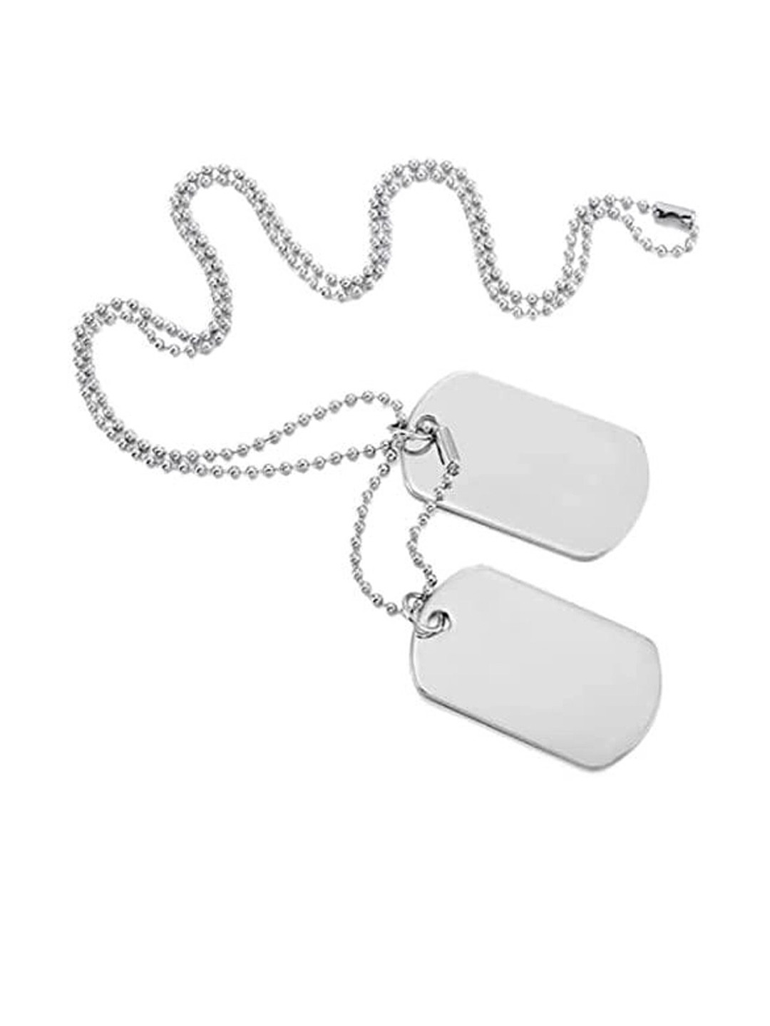 VAGHBHATT Silver-Plated Tag-Charm Pendant With Chain