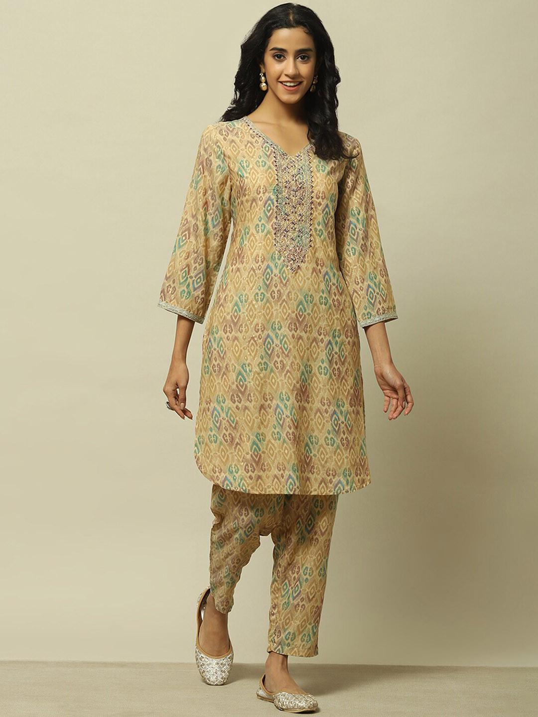 Rangriti Printed Straight Kurta Set