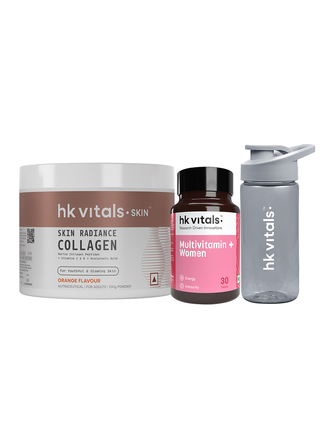 HK VITALS Set of Orange Skin Radiance Collagen - 100g & Multivitamin Plus - 30 Tablets