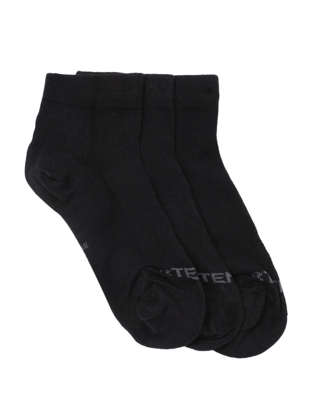 Decathlon ARTENGO Adult Black Mid Ankle Socks Pack Of 3