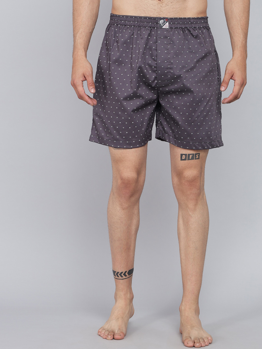SEPHANI Printed Cotton Boxer BX-GRY-PSE-02-M
