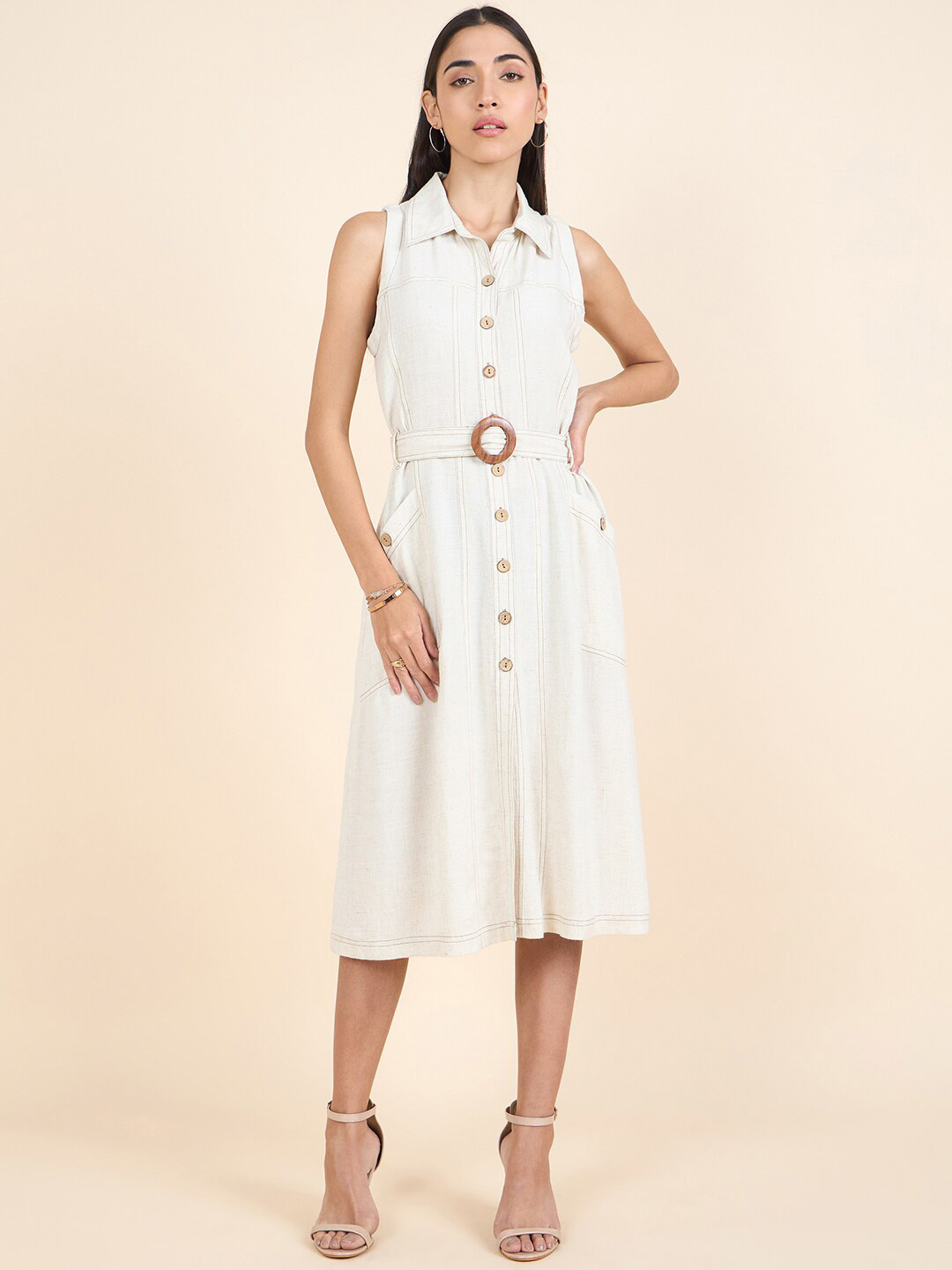 Gipsy Linen Shirt Midi Dress