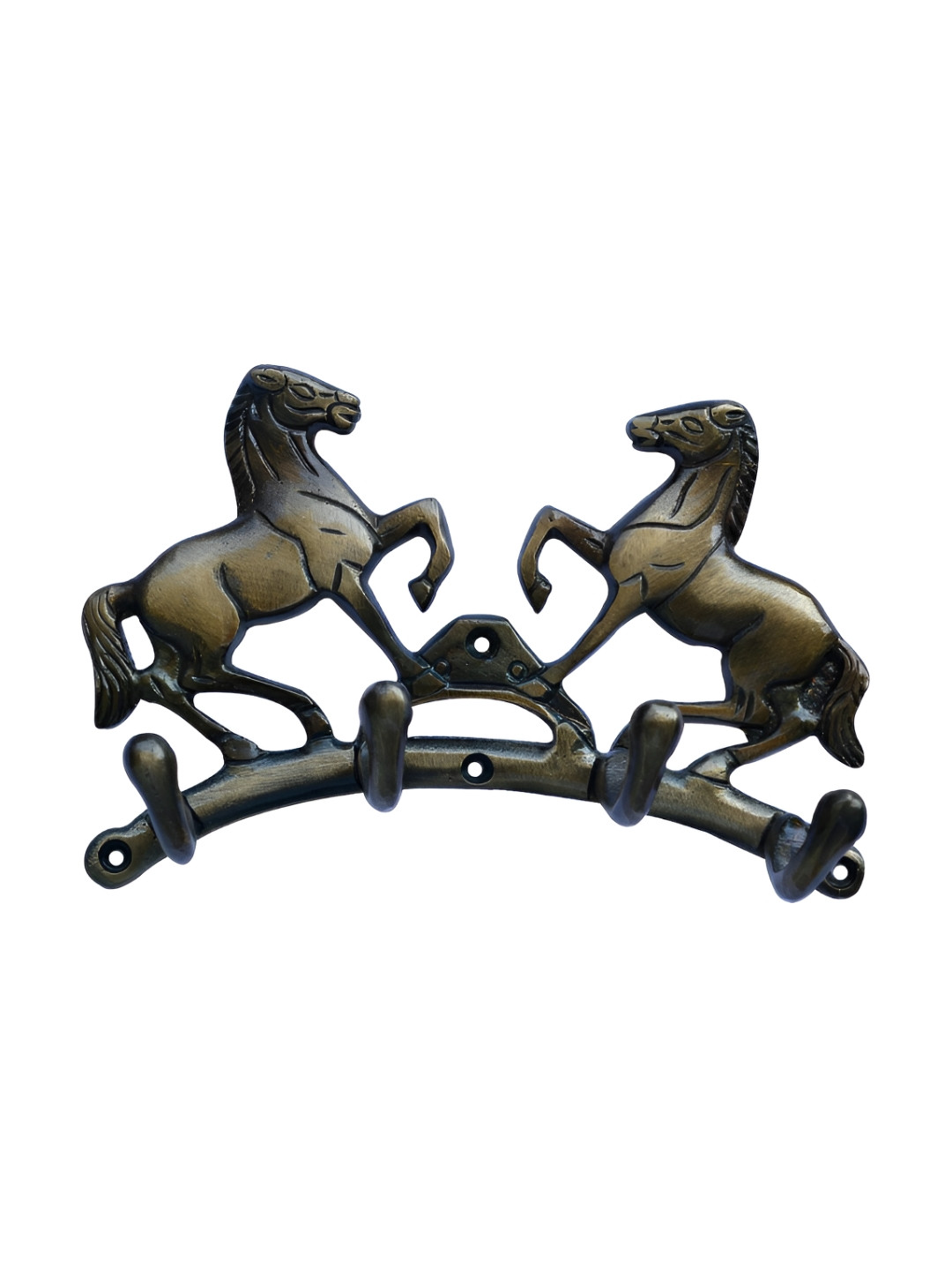 Aakrati Black & Brown Horse Design Aluminum Key Holder