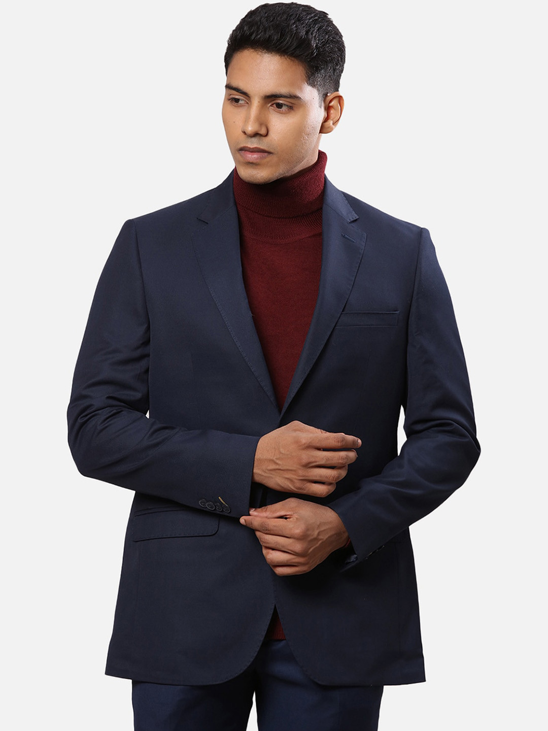 Raymond Contemporary Fit Single Breasted Blazer