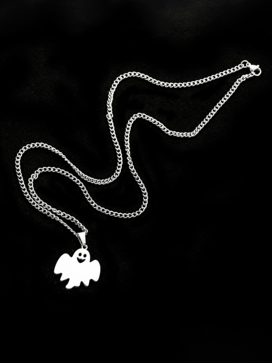 SALTY Haunted Men Stainless Steel Contemporary Pendant with Chain