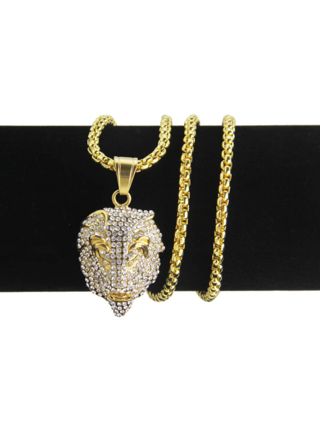 SALTY Stainless Steel Stone Studded  Animal Shaped Pendants with Chains