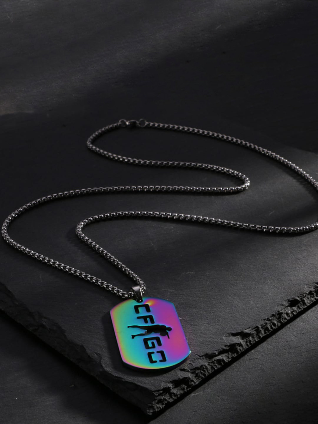SALTY Silver-Plated Contemporary Pendants With Chain