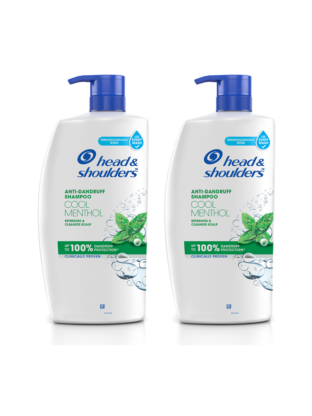 Head & Shoulders Set of 2 Cool Menthol Anti-Dandruff Shampoo - 1 Litre Each