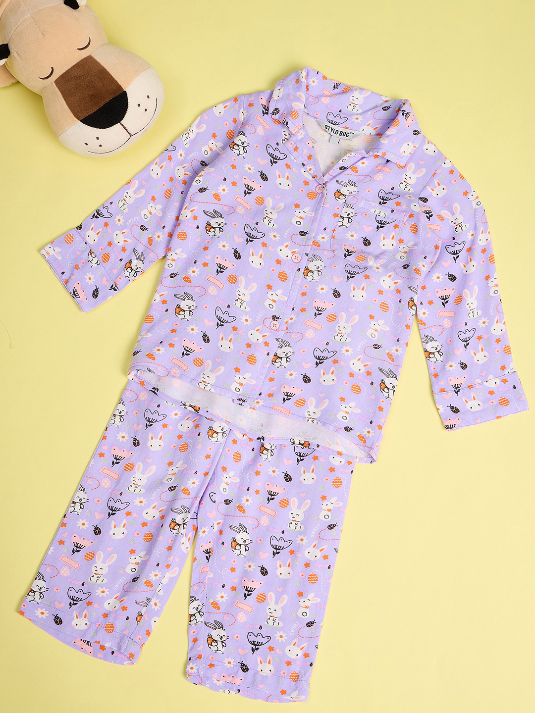 Stylo Bug Girls Printed Night Suit