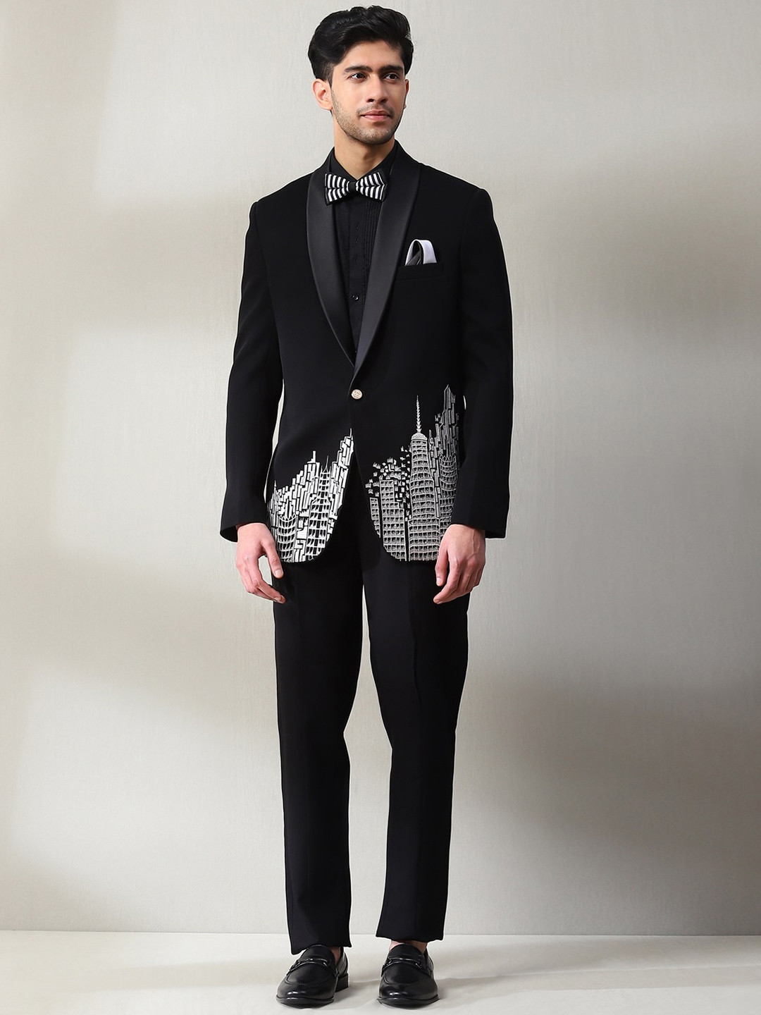 Soniya g Tuxedo Four-Piece Ethnic Suit