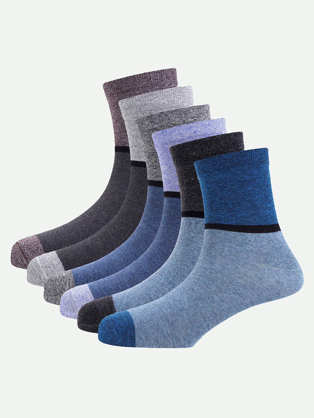 FREECULTR Unisex Pack Of 6 Odour-Resistant Bamboo Cotton Ankle-Length Socks