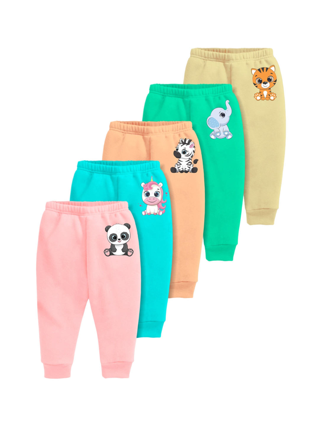 Minicult Kids Pack Of 5 Cotton Lounge Pants