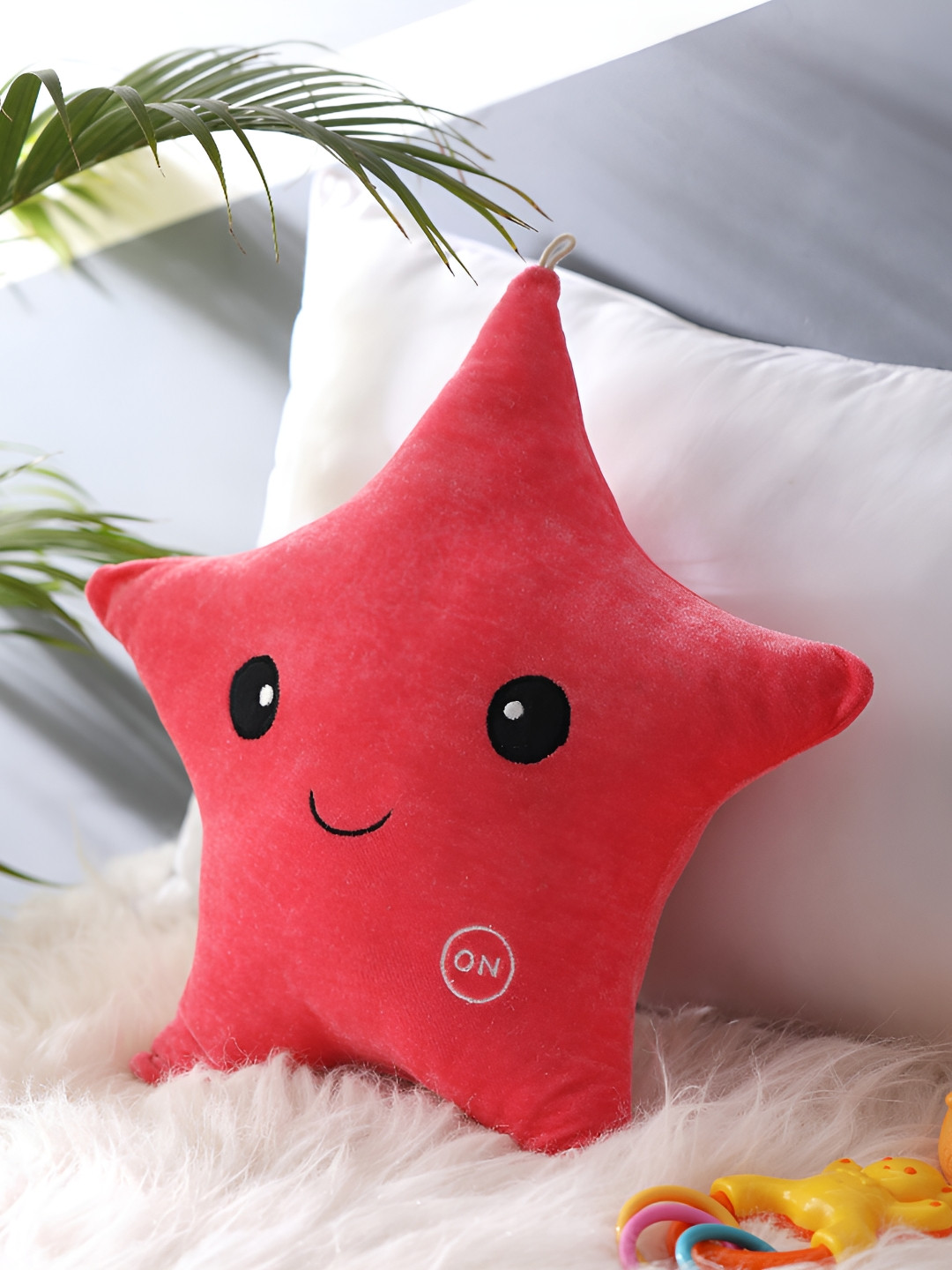 OSCAR HOME Pink Solid Cotton Ultra Soft Fibre Baby Pillow-12 x 39 x 39 cm