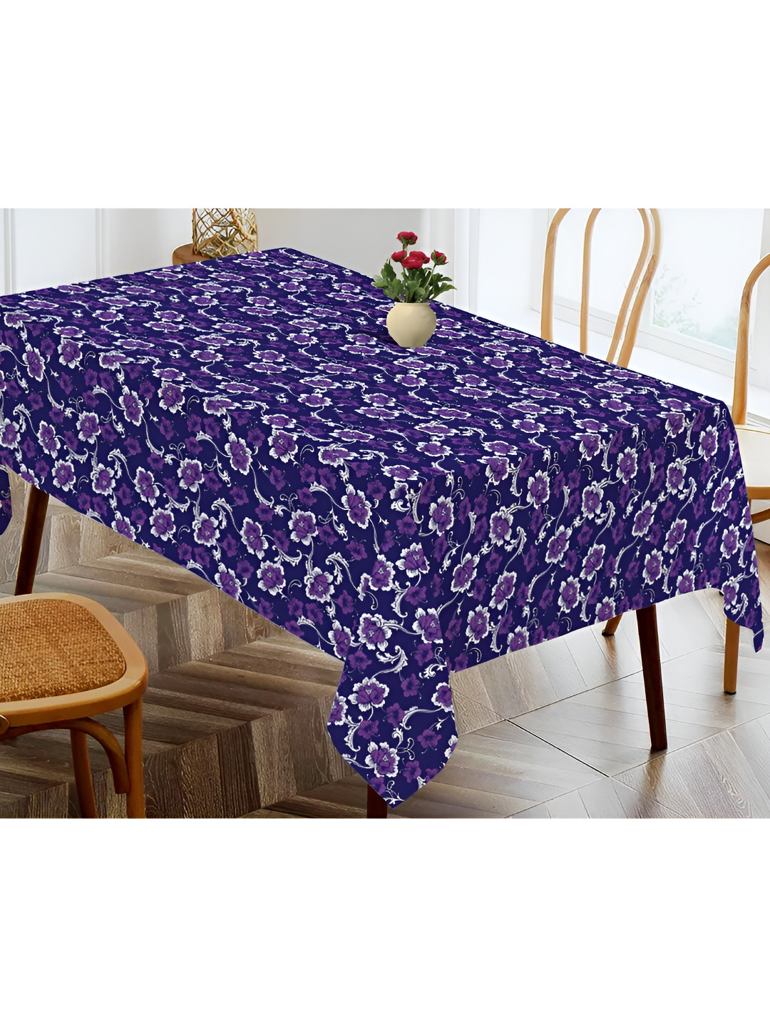 OASIS Lavender Printed Cotton 4-Seater Table Cover