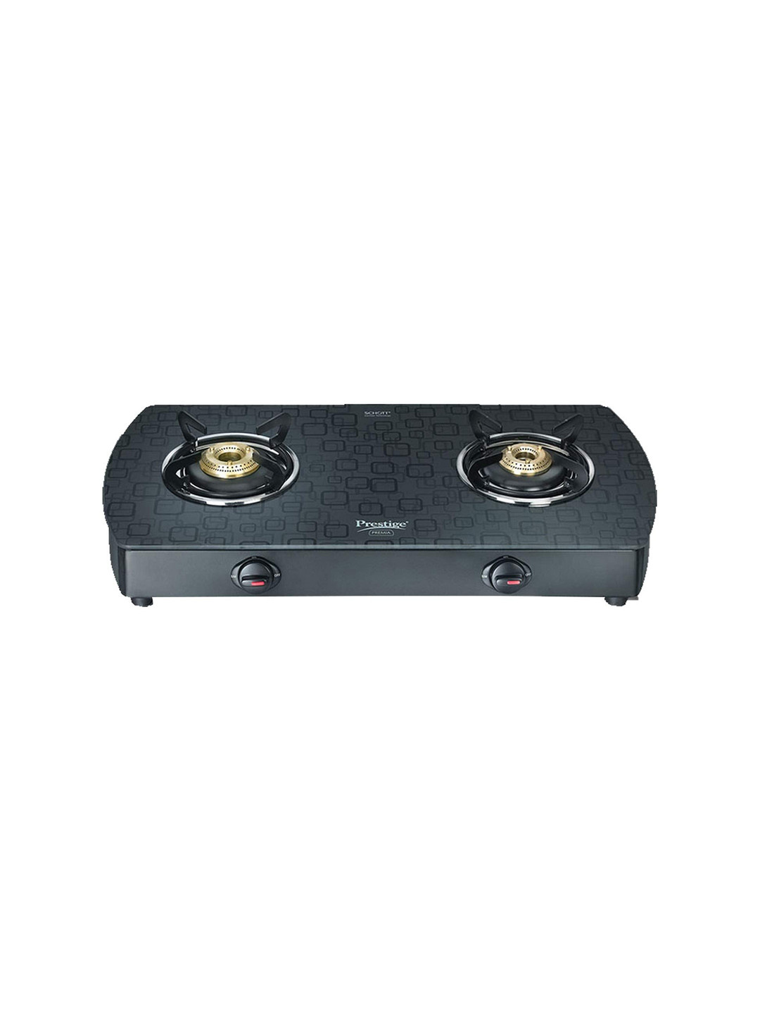 Prestige Premia Schott Black Glass Top 2 Burners Gas Stove - Gts 02 (D)