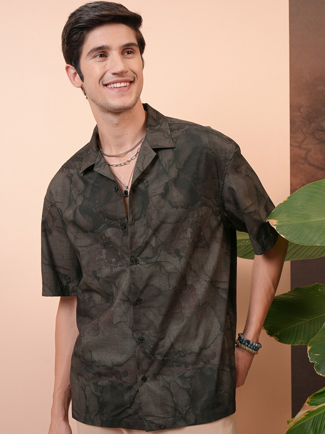 LOCOMOTIVE Premium Printed Cuban Collar Oversized Shirt