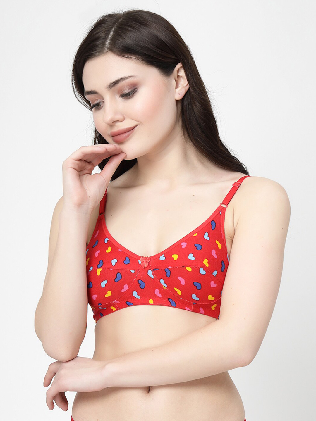 Docare Conversational Printed Full Coverage Non Padded Minimizer Bra- All Day Comfort