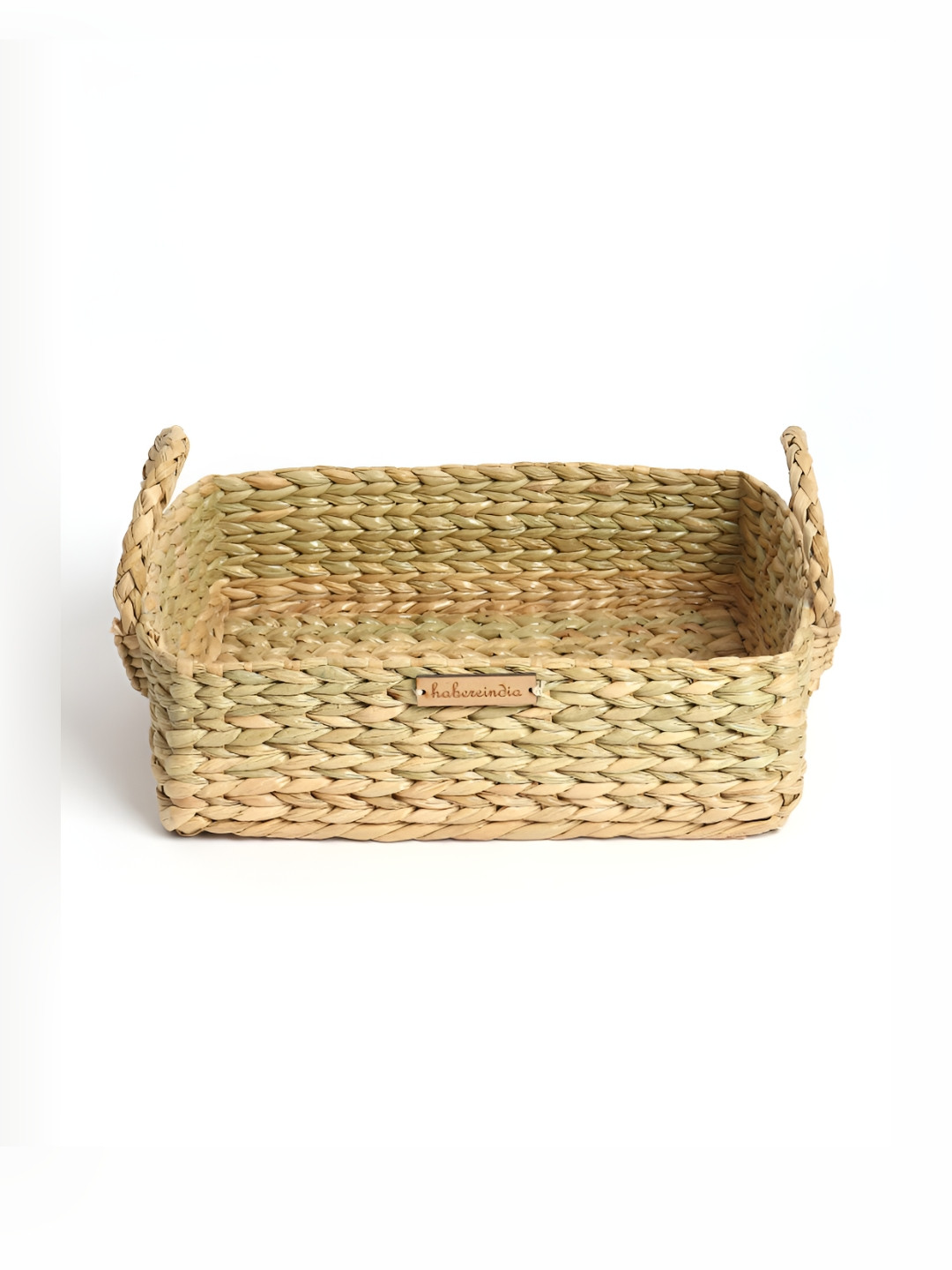 HABERE INDIA Beige Seagrass Small Fruits Basket