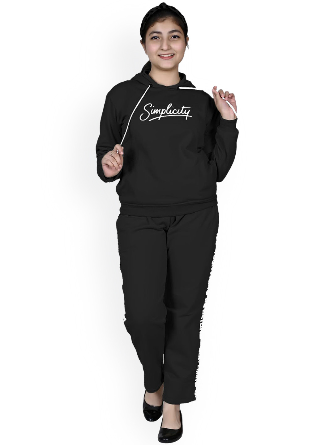 FELLAMO Girls Hooded Slim-Fit Tracksuits