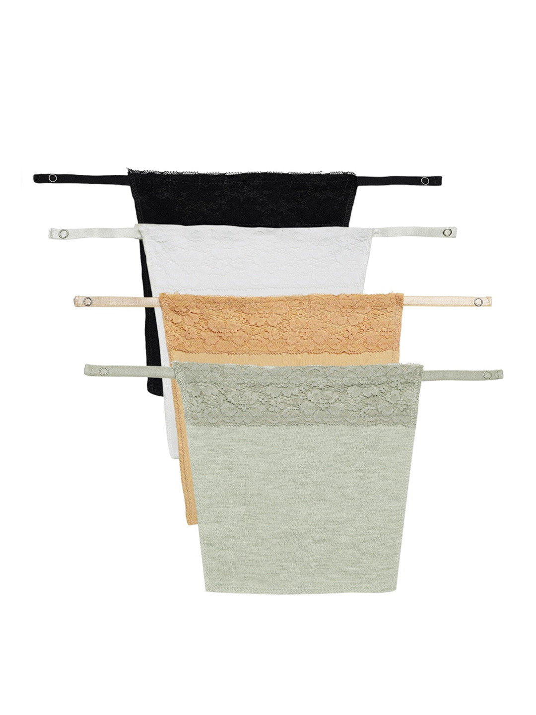 PLUMBURY Pack Of 4 Cleavage Cover Clip-On Mock Camisole