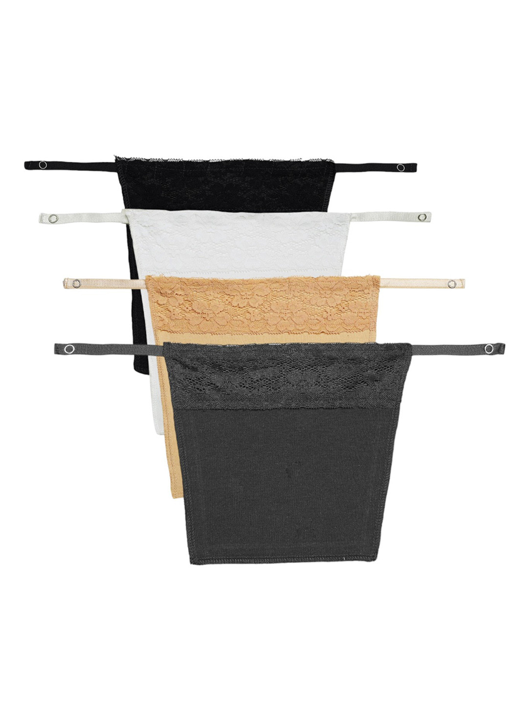 PLUMBURY Pack Of 4 Cleavage Cover Clip-On Mock Camisole