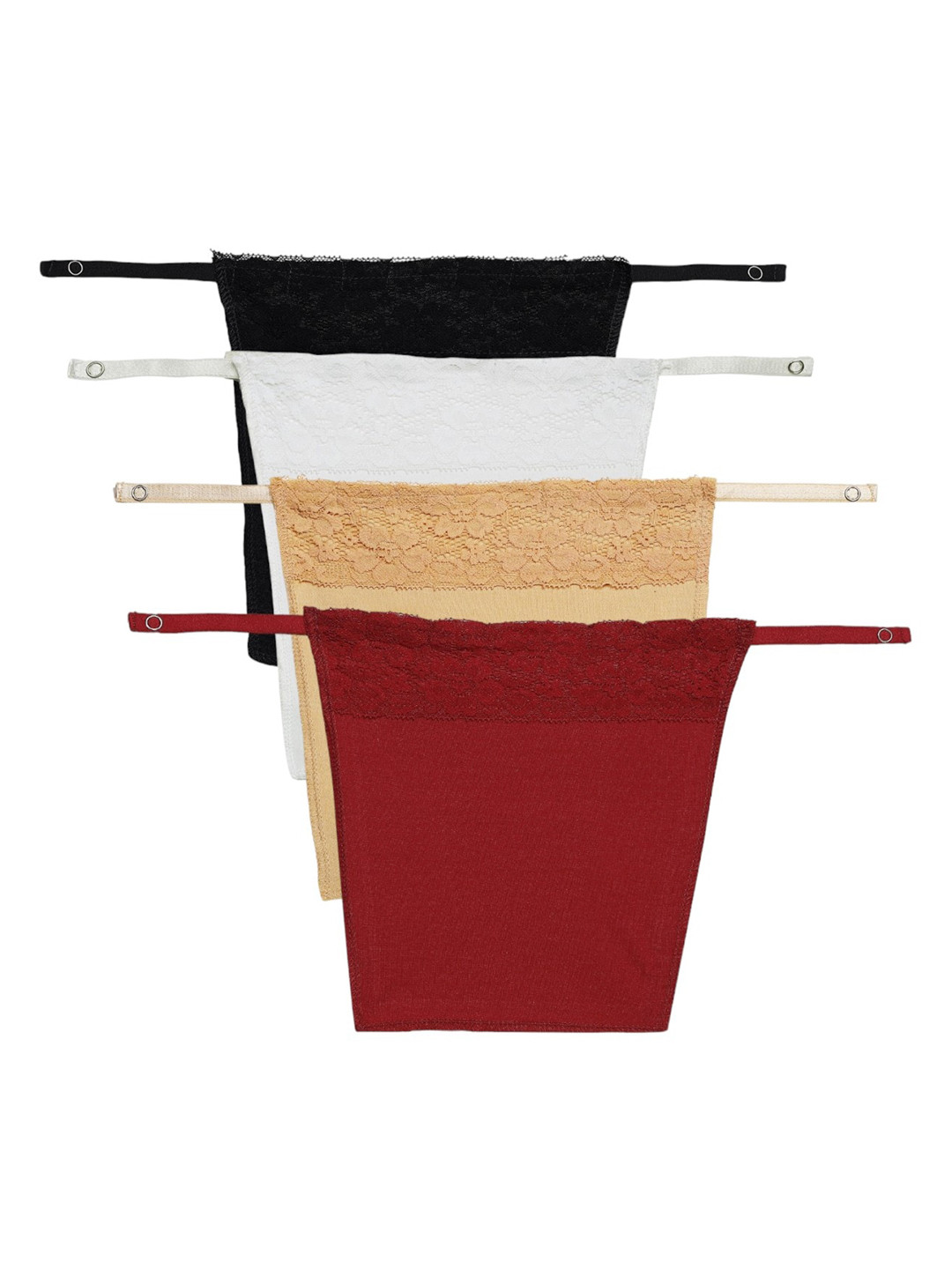 PLUMBURY Pack Of 4 Cleavage Cover Clip-On Mock Camisole