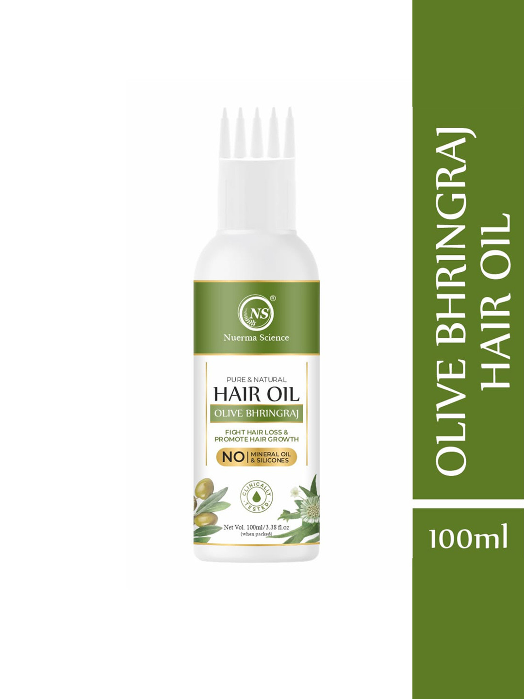 Nuerma Science Olive Bhringraj Hair Oil With Almond Oil - 100ml