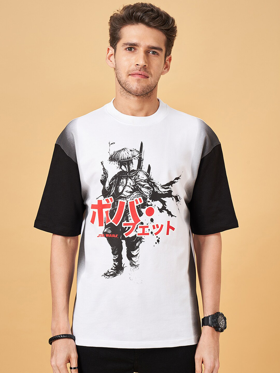 SF JEANS by Pantaloons Printed Short Sleeves Round Neck Cotton T-shirt