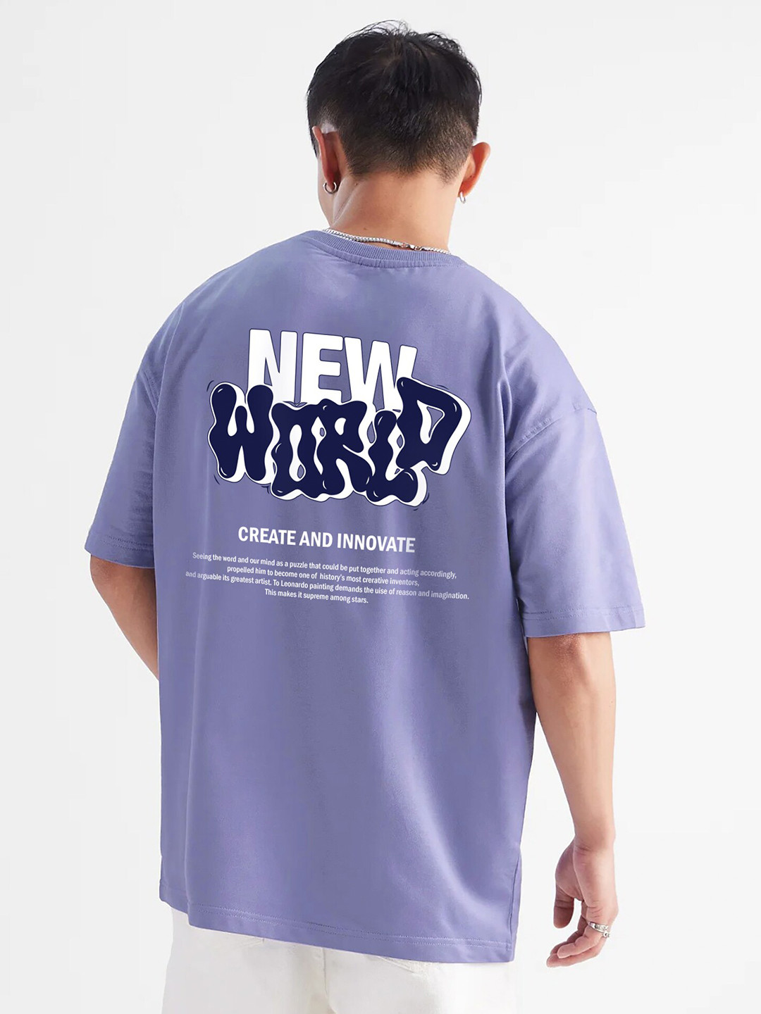 MISCHIEF MONKEY Typography Printed Cotton T-shirt