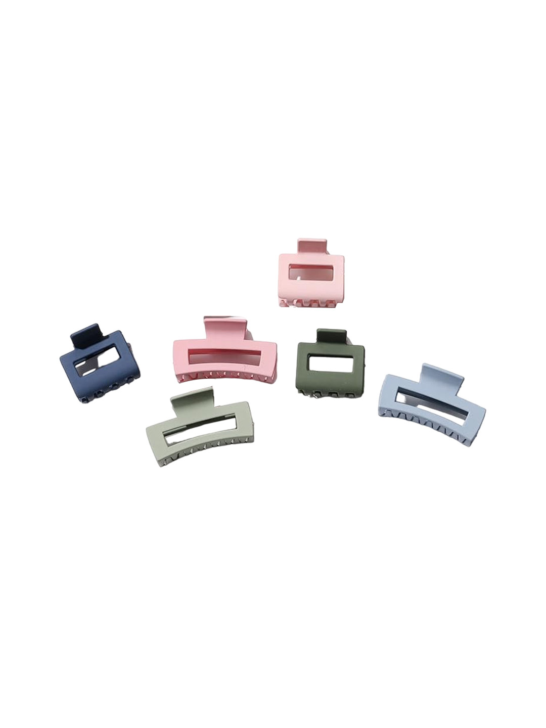 CHRONEX 6-Pcs Small & Big Rectangle Claw Clips