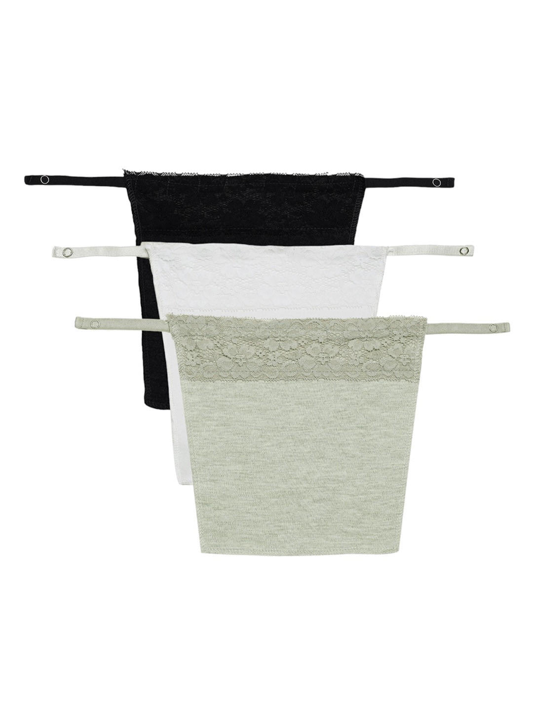 PLUMBURY Pack Of 3 Lightweight Cleavage Cover Clip-On Mock Camisole Camisecret