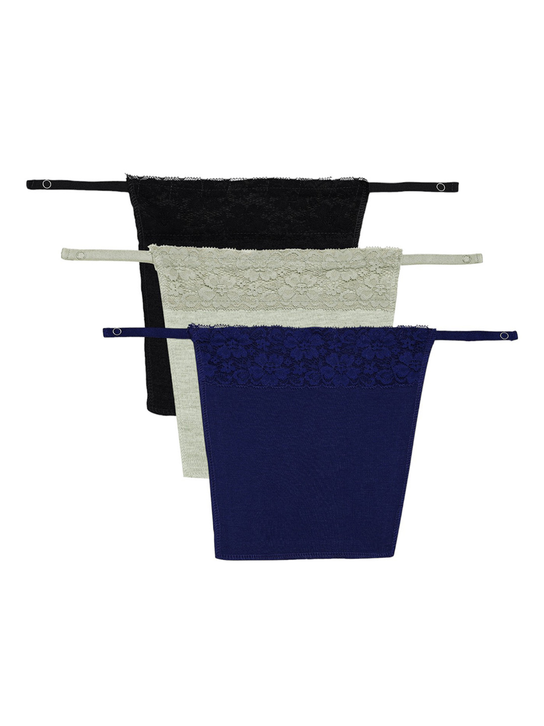 PLUMBURY Pack Of 3 Light weight Cleavage Cover Clip-on Mock Camisoles